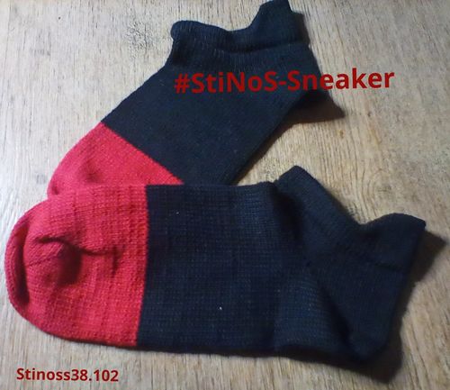 StiNoS Sneaker Gr.38 schwarz/rot Baumwolle