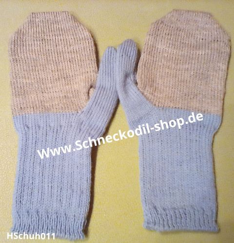 Handschuhe hellblau-grau, fein Größe M