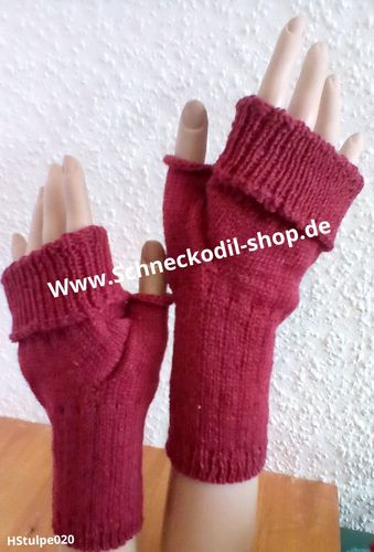 Handstulpen fein & rot - für größere Hände geeignet